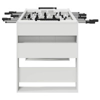 Produktbild för Foosballbord Vit 146,5 x 74 x 85 cm Konstruerat trä