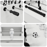 Produktbild för Foosballbord Vit 146,5 x 74 x 85 cm Konstruerat trä