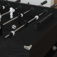 Produktbild för Foosballbord Svart Ek 146,5 x 74 x 85 cm Konstruerat trä