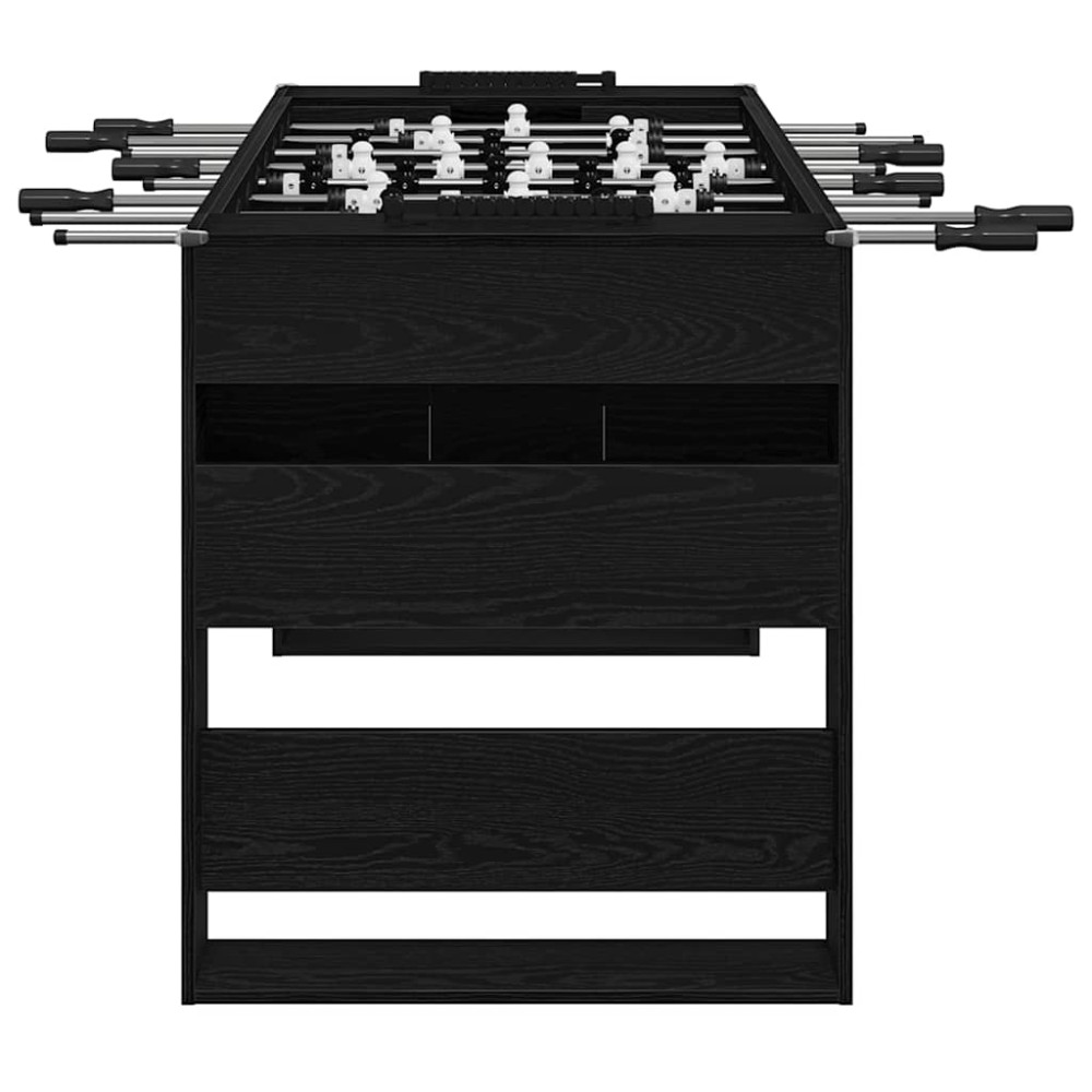 Produktbild för Foosballbord Svart Ek 146,5 x 74 x 85 cm Konstruerat trä