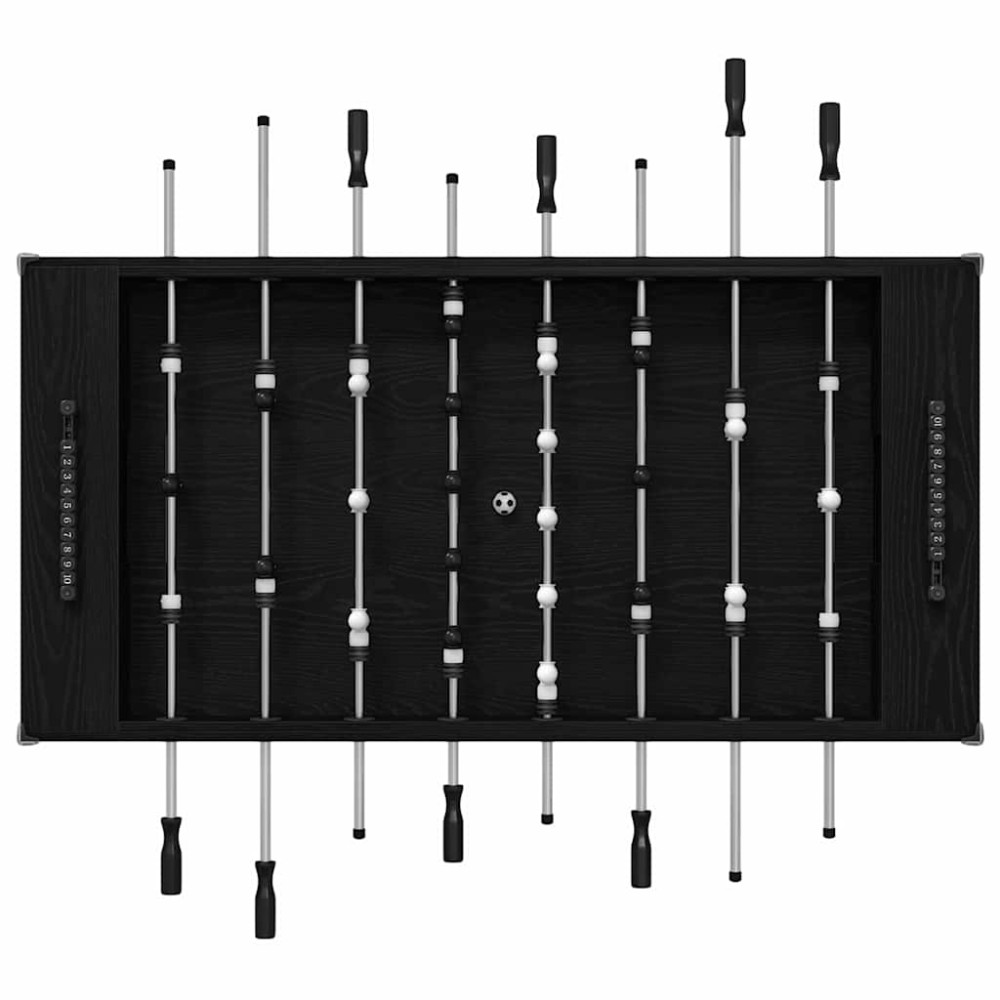 Produktbild för Foosballbord Svart Ek 146,5 x 74 x 85 cm Konstruerat trä