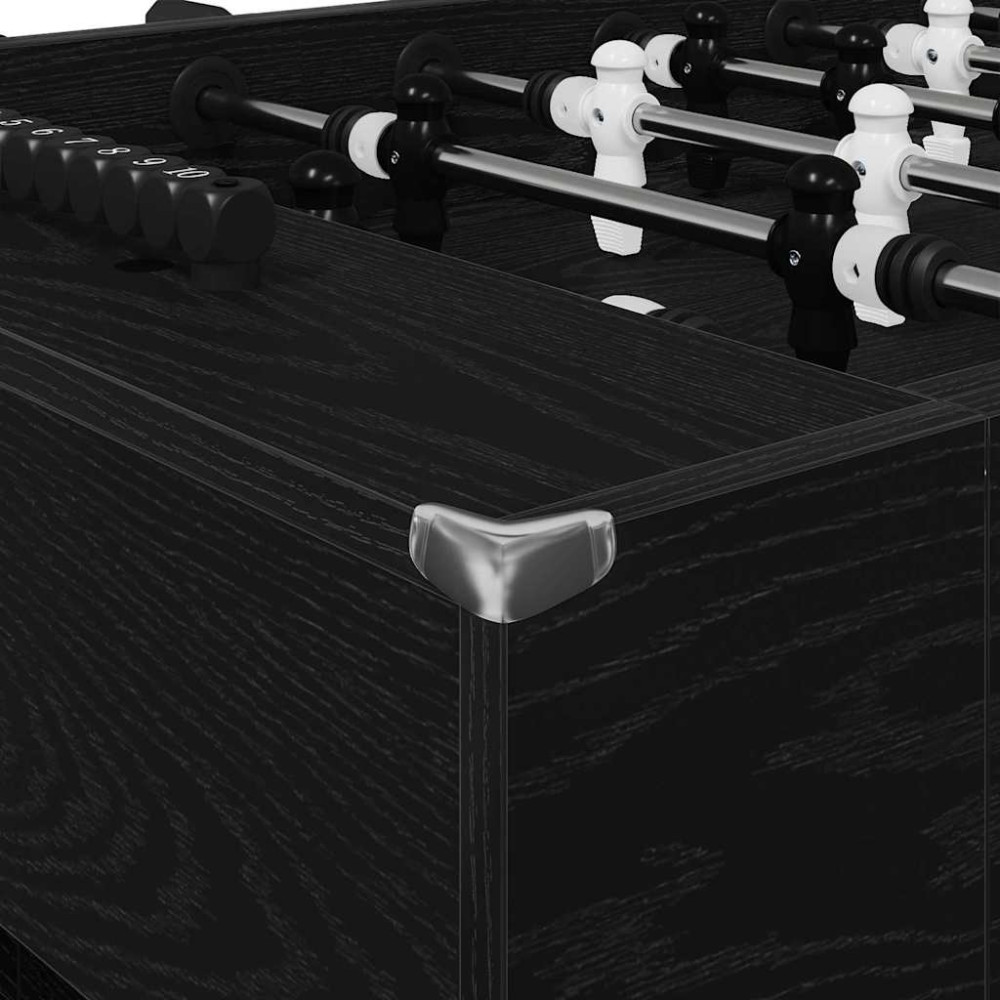 Produktbild för Foosballbord Svart Ek 146,5 x 74 x 85 cm Konstruerat trä