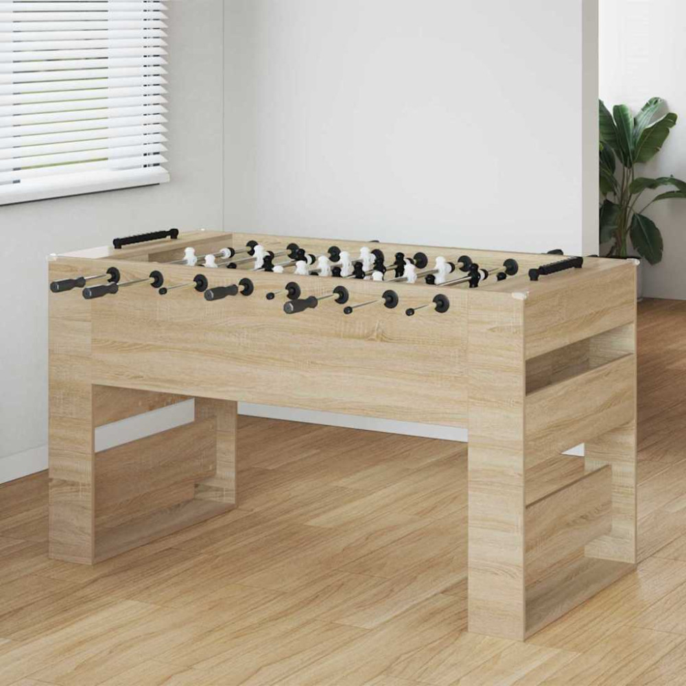 Produktbild för Foosballbord Sonoma-ek 146,5 x 74 x 85 cm Konstruerat trä