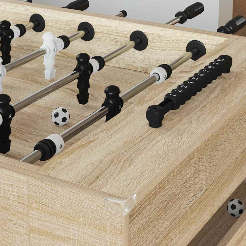 Produktbild för Foosballbord Sonoma-ek 146,5 x 74 x 85 cm Konstruerat trä