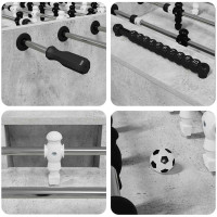 Produktbild för Foosballbord BetongGrå 146,5 x 74 x 85 cm Konstruerat trä