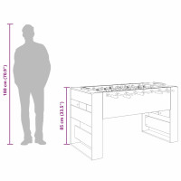 Produktbild för Foosballbord Rökt Ek 146,5 x 74 x 85 cm Konstruerat trä