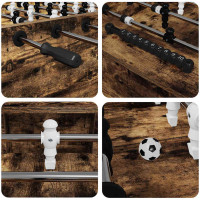 Produktbild för Foosballbord Rökt Ek 146,5 x 74 x 85 cm Konstruerat trä