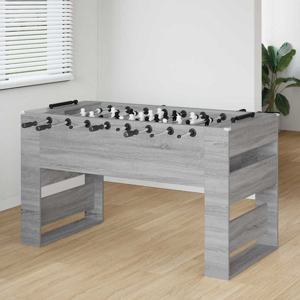 Produktbild för Foosballbord Grå Sonoma 146,5 x 74 x 85 cm Konstruerat trä