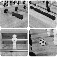 Produktbild för Foosballbord Grå Sonoma 146,5 x 74 x 85 cm Konstruerat trä