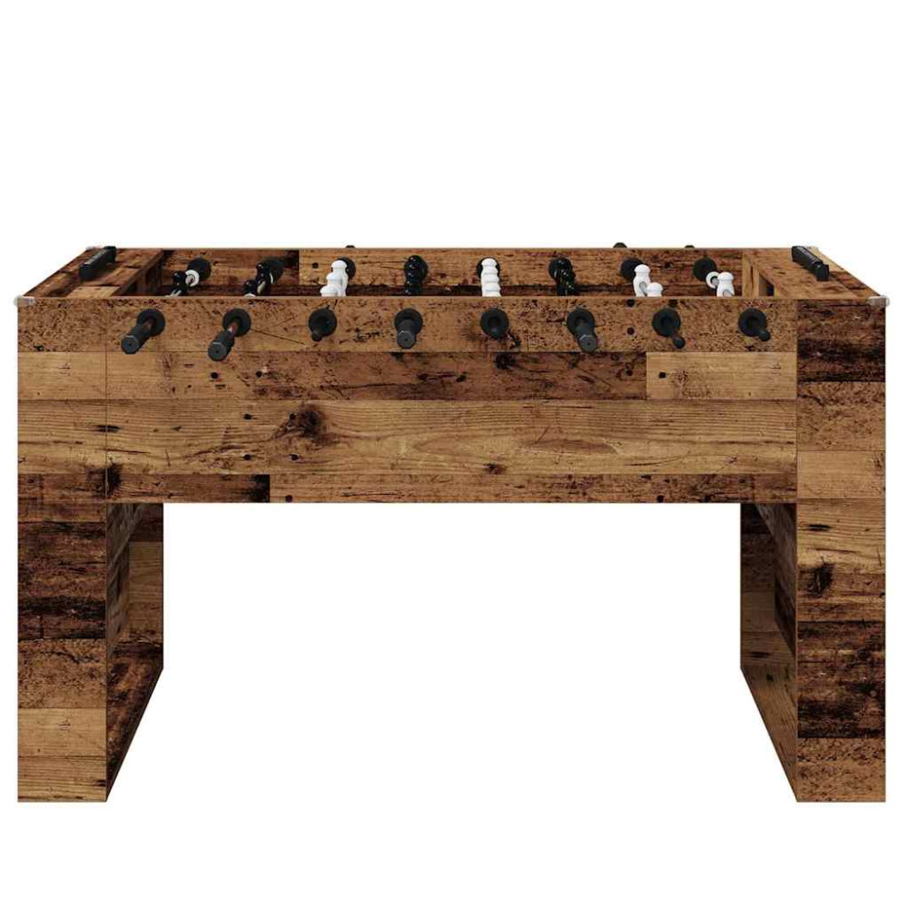 Produktbild för Foosballbord Gammalt trä 146,5 x 74 x 85 cm Konstruerat trä