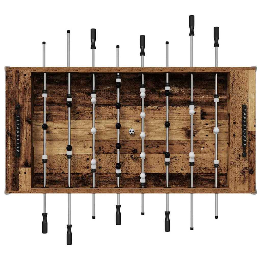 Produktbild för Foosballbord Gammalt trä 146,5 x 74 x 85 cm Konstruerat trä