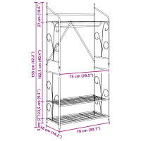 Produktbild för Öppen garderob Enfärgad 2 pcs 78 x 36 x 158 cm
