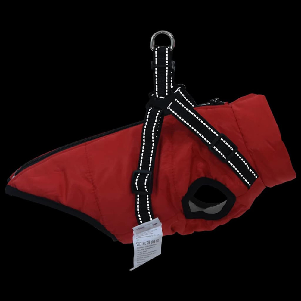 Produktbild för Hund Kappa Röd L28 Fleece och Polyester