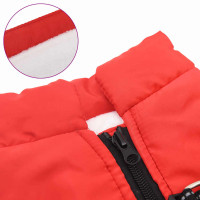 Produktbild för Hund Kappa Röd L32 Fleece och Polyester