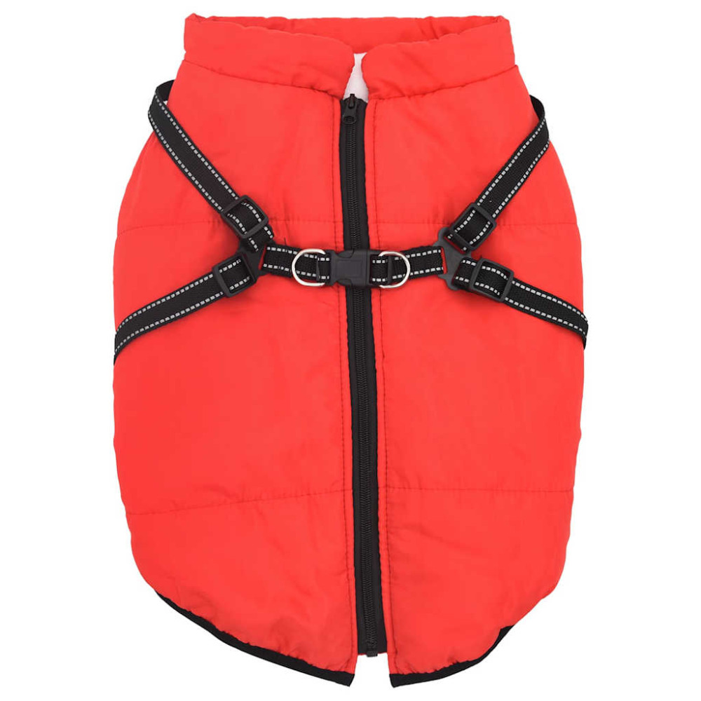 Produktbild för Hund Kappa Röd L68 Fleece och Polyester