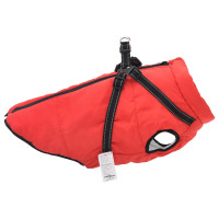Produktbild för Hund Kappa Röd L68 Fleece och Polyester