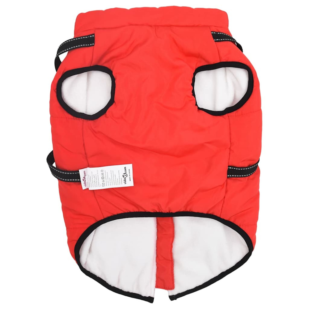 Produktbild för Hund Kappa Röd L68 Fleece och Polyester