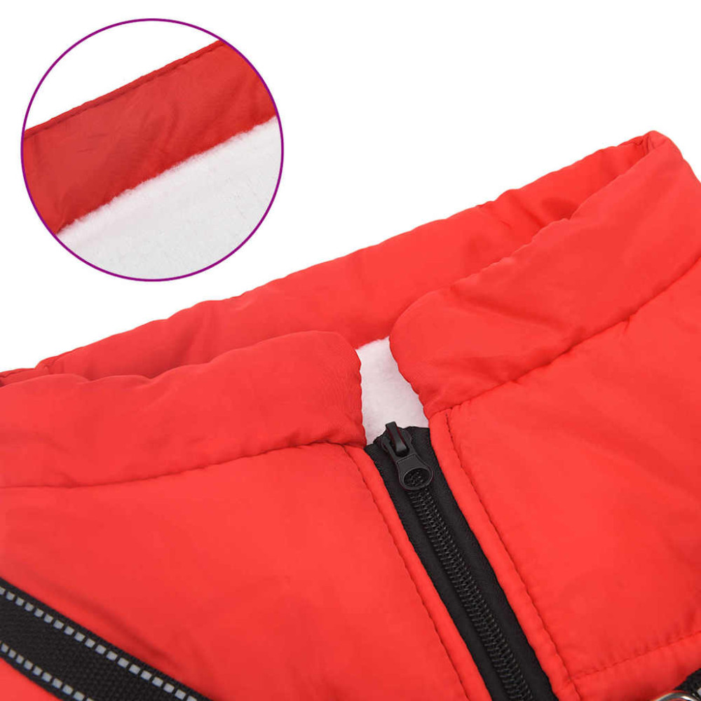 Produktbild för Hund Kappa Röd L68 Fleece och Polyester
