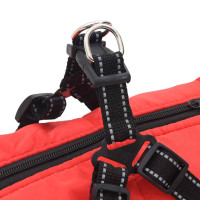 Produktbild för Hund Kappa Röd L68 Fleece och Polyester