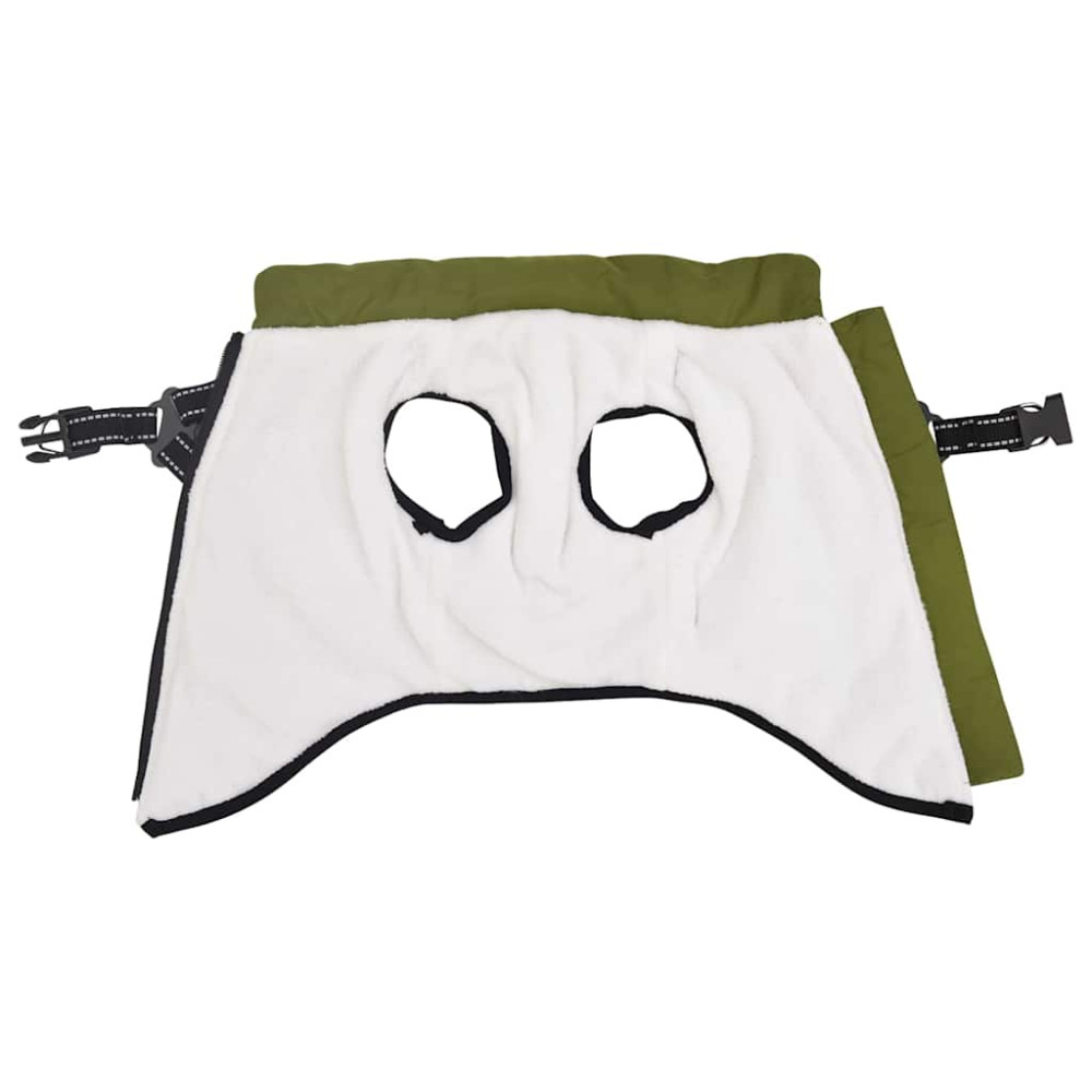 Produktbild för Hund Kappa Armégrön L24 Fleece och Polyester