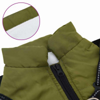 Produktbild för Hund Kappa Armégrön L24 Fleece och Polyester