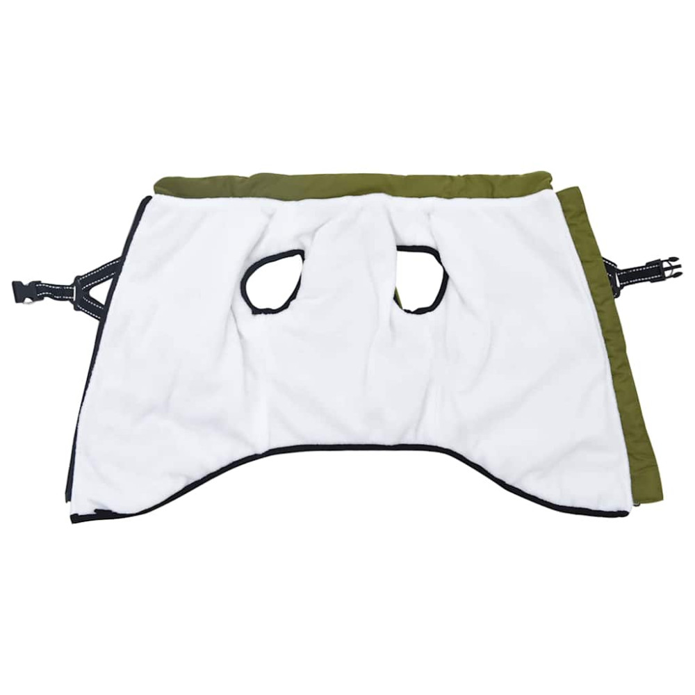 Produktbild för Hund Kappa Armégrön L48 Fleece och Polyester