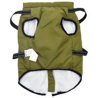 Produktbild för Hund Kappa Armégrön L48 Fleece och Polyester