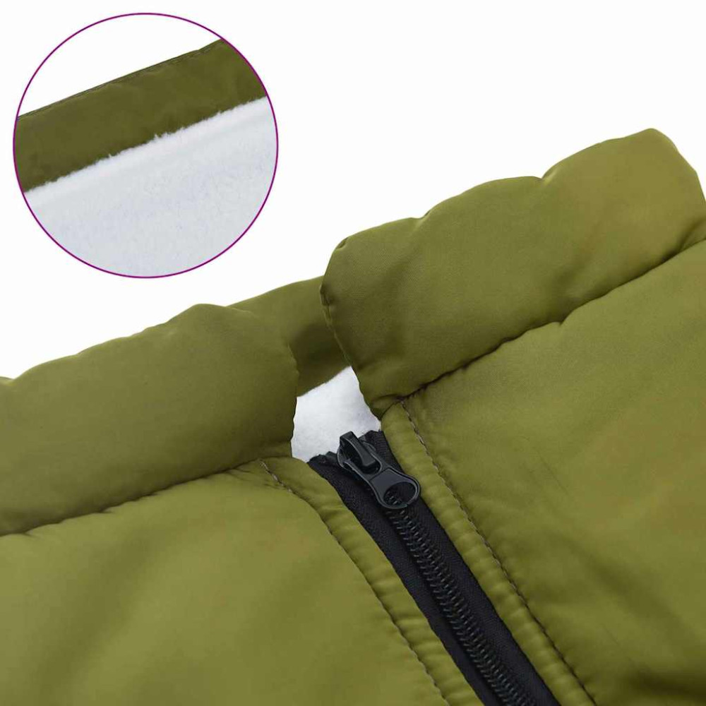 Produktbild för Hund Kappa Armégrön L48 Fleece och Polyester
