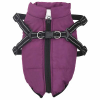Produktbild för Hund Kappa Lila L24 Fleece och Polyester