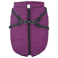 Produktbild för Hund Kappa Lila L48 Fleece och Polyester