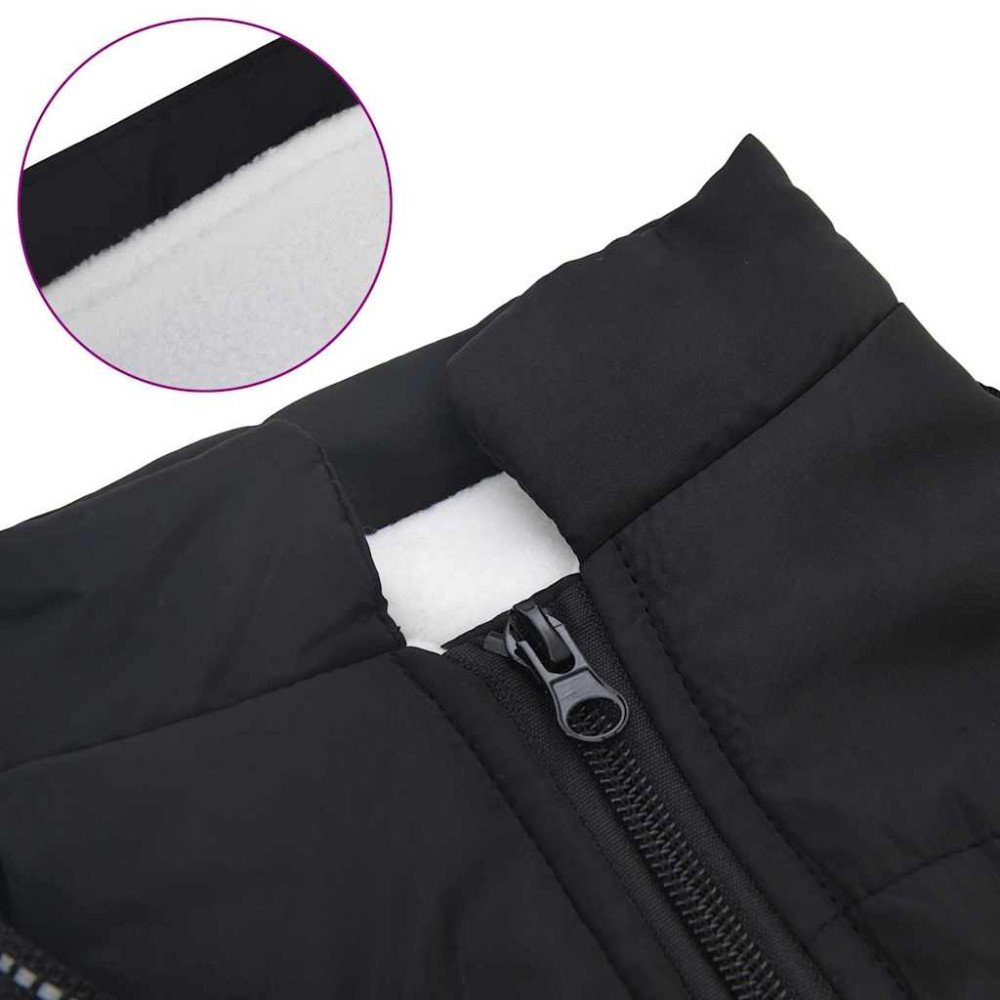 Produktbild för Hund Kappa Svart L36 Fleece och Polyester
