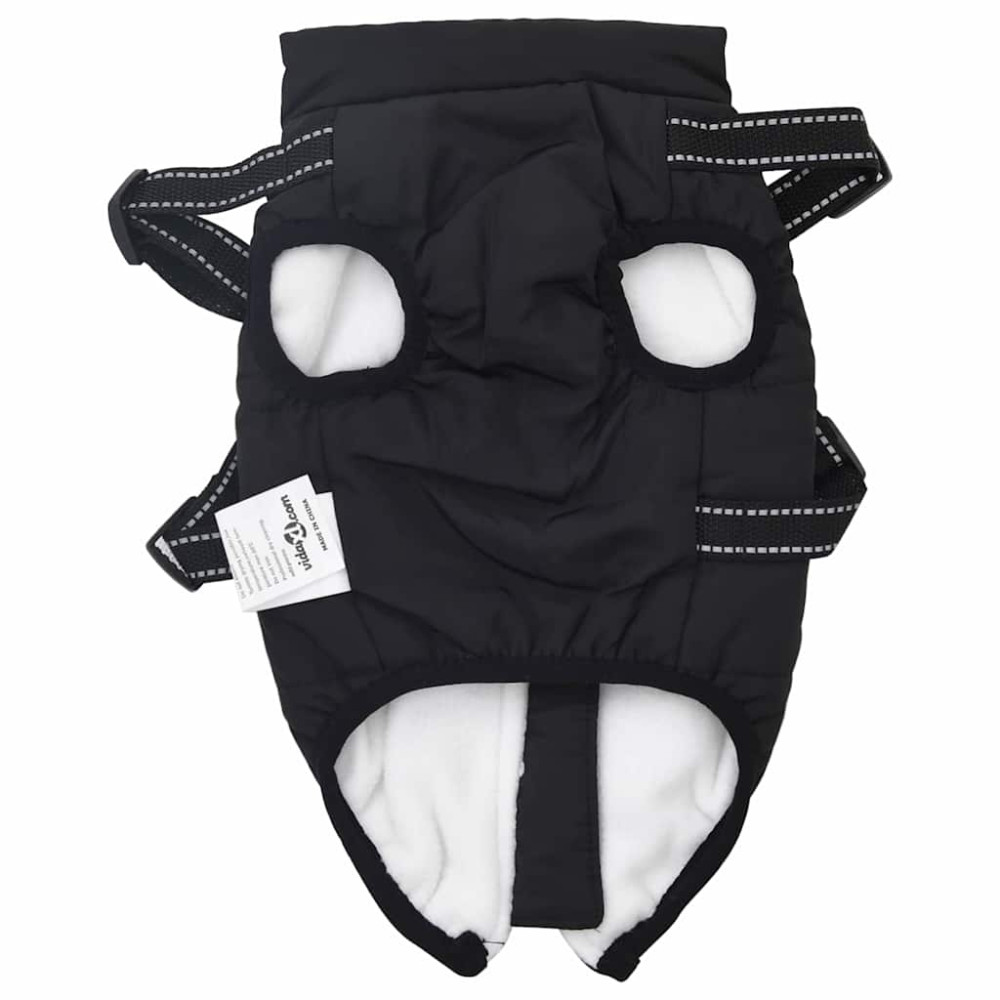 Produktbild för Hund Kappa Svart L40 Fleece och Polyester