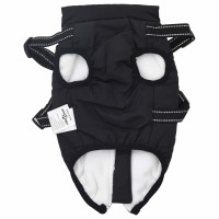 Produktbild för Hund Kappa Svart L40 Fleece och Polyester