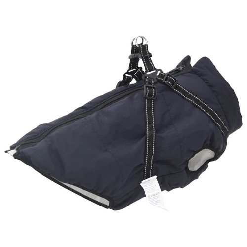 vidaXL Hund Kappa Mörkblå L48 Fleece och Polyester