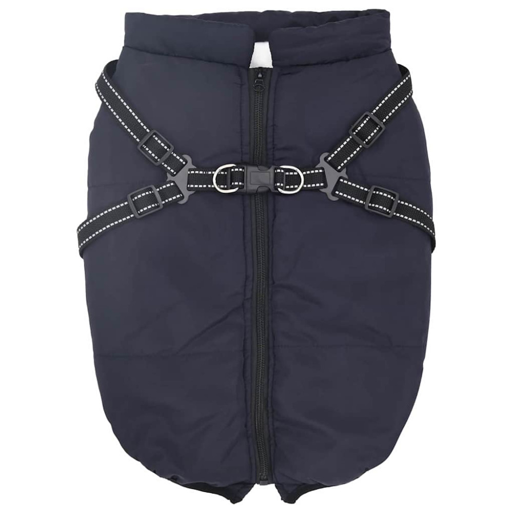 Produktbild för Hund Kappa Mörkblå L48 Fleece och Polyester