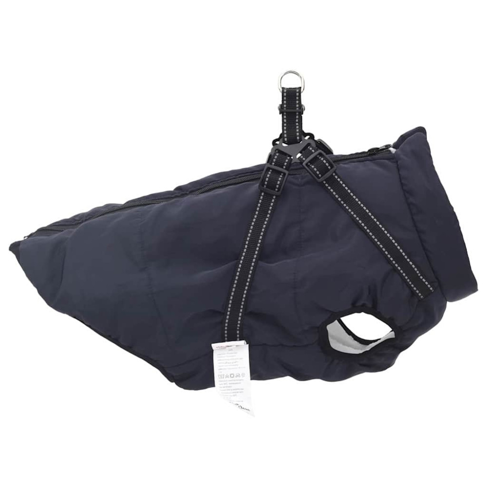 Produktbild för Hund Kappa Mörkblå L48 Fleece och Polyester