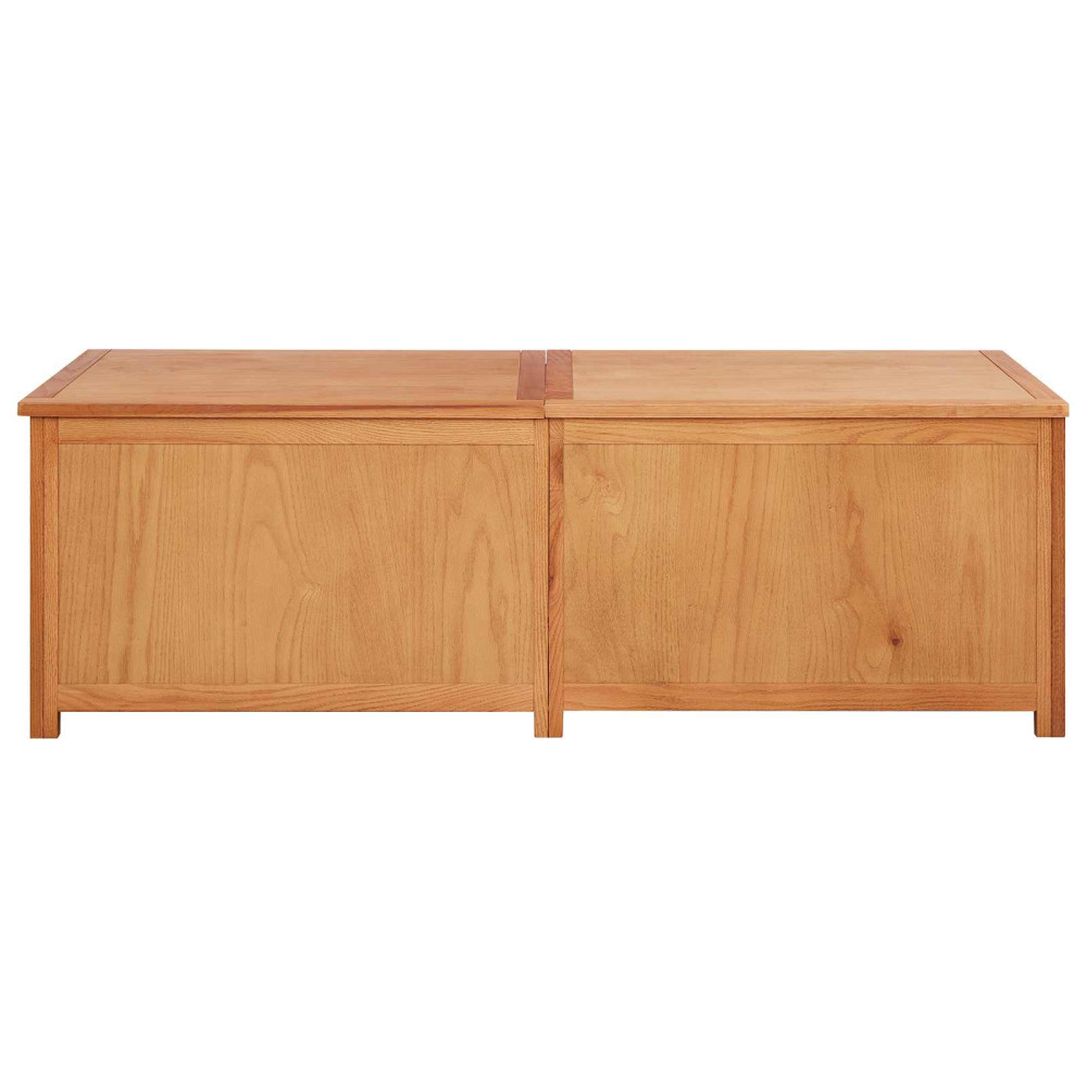 Produktbild för Förvaringslåda 150 x 45 x 45 cm Massivt Ekträ