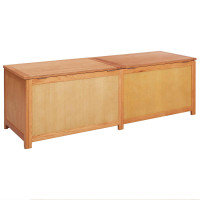 Produktbild för Förvaringslåda 150 x 45 x 45 cm Massivt Ekträ