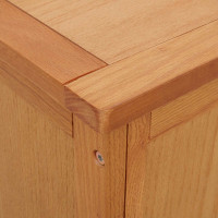 Produktbild för Förvaringslåda 150 x 45 x 45 cm Massivt Ekträ