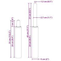 Produktbild för Kontorsstolens gascylinder Svart 307-447 mm Järn