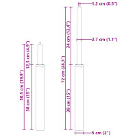 Produktbild för Kontorsstolens gascylinder Svart 505-720 mm Järn