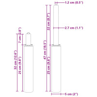 Produktbild för Kontorsstolens gascylinder Krom 318-473 mm Järn