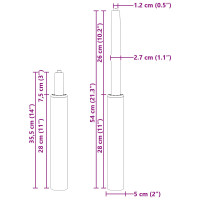 Produktbild för Kontorsstolens gascylinder Krom 355-540 mm Järn