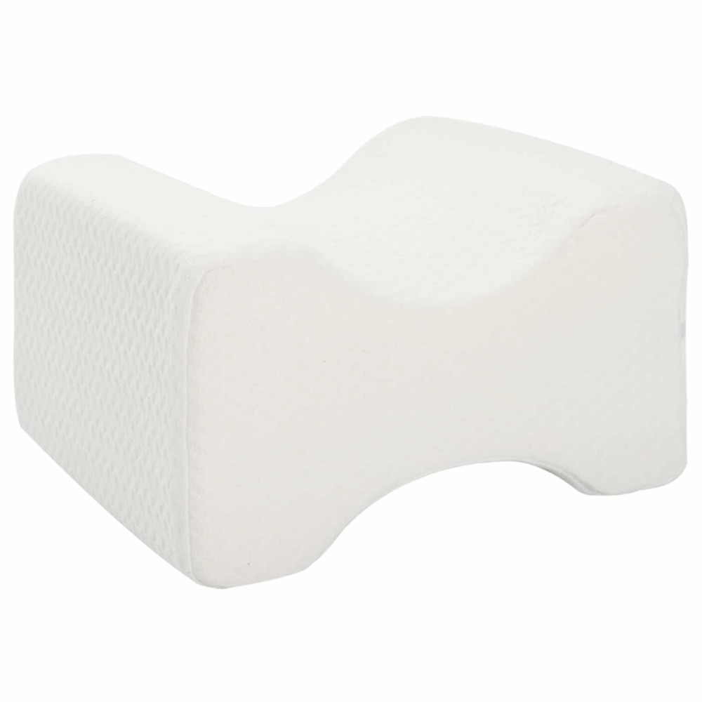 Produktbild för Knee Pillow Vit Minneskum och polyester 26 x 21,5 x 15 cm