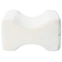 Produktbild för Knee Pillow Vit Minneskum och polyester 26 x 21,5 x 15 cm