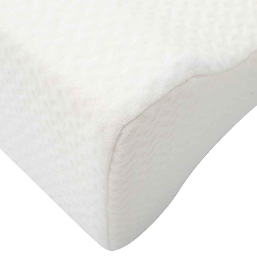 Produktbild för Knee Pillow Vit Minneskum och polyester 26 x 21,5 x 15 cm