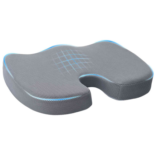 vidaXL Sittkudde Enfärgad Grå 47 x 37 x 8 cm Minneskum