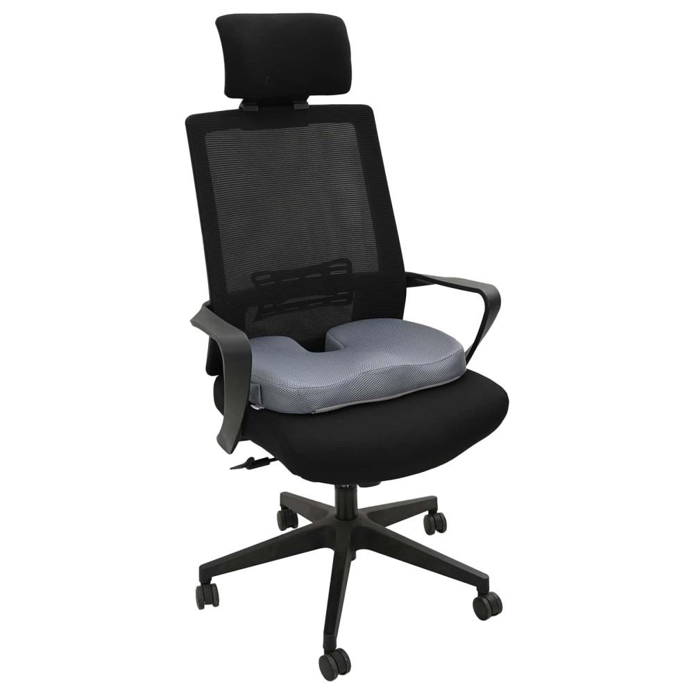 Produktbild för Sittkudde Enfärgad Grå 47 x 37 x 8 cm Minneskum