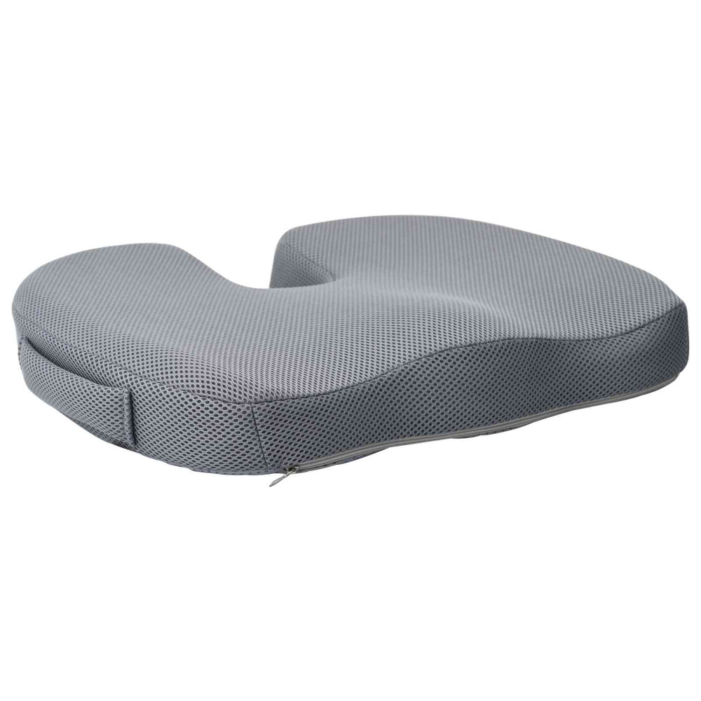 Produktbild för Sittkudde Enfärgad Grå 47 x 37 x 8 cm Minneskum