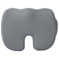 Produktbild för Sittkudde Enfärgad Grå 47 x 37 x 8 cm Minneskum